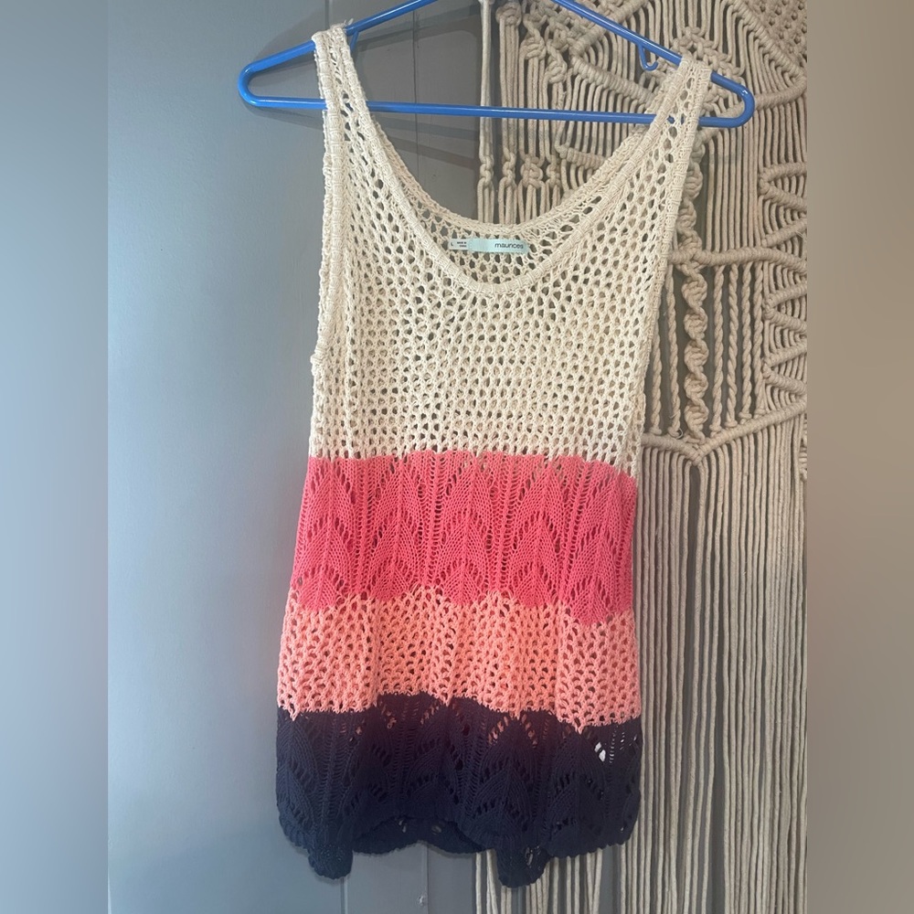 Maurice’s crochet tank sweater, worn once, size large